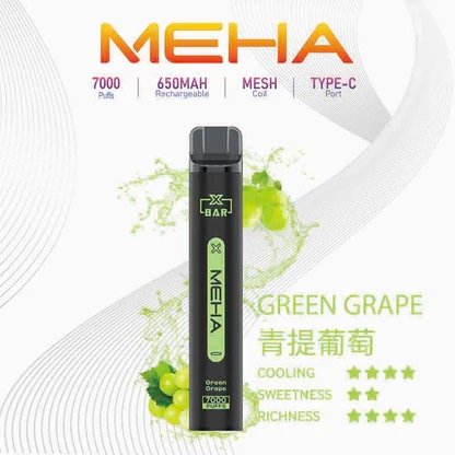 MEHA XBAR 魅嗨小黑條 7000 黑系科技美學 Mesh 網芯瞬時爆發 3% 丁鹽擊喉配方 850mAh 大電量續航不焦慮 台灣現貨:圖片 18