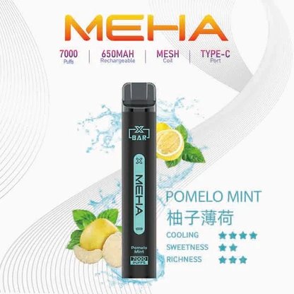 MEHA XBAR 魅嗨小黑條 7000 黑系科技美學 Mesh 網芯瞬時爆發 3% 丁鹽擊喉配方 850mAh 大電量續航不焦慮 台灣現貨:圖片 4