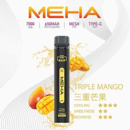 MEHA XBAR 魅嗨小黑條 7000 黑系科技美學 Mesh 網芯瞬時爆發 3% 丁鹽擊喉配方 850mAh 大電量續航不焦慮 台灣現貨:圖片 11