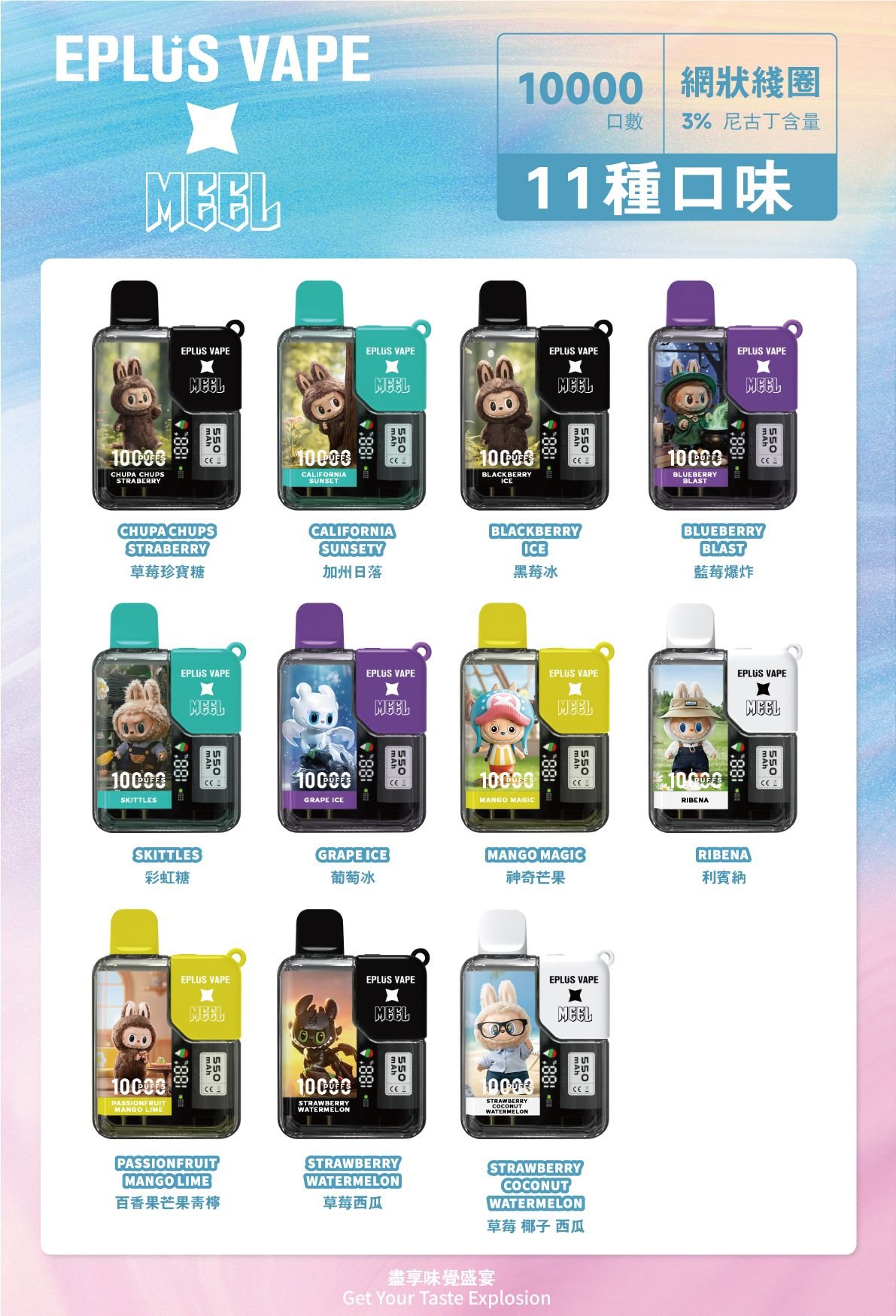 MEEL x Labubu 聯名限量款 10000 口長效續航 8.5ml 巨量儲油空間 550mAh 強力補能續航 3% 尼古丁鹽 台灣現貨:圖片 2